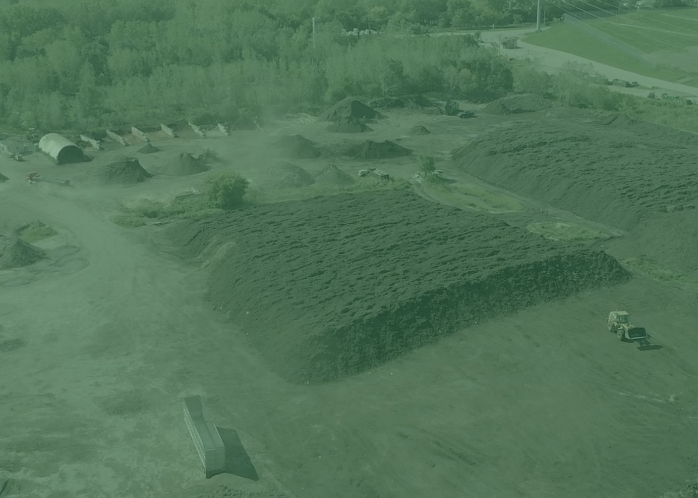 An aerial photo of The Mulch Store - Burnsville