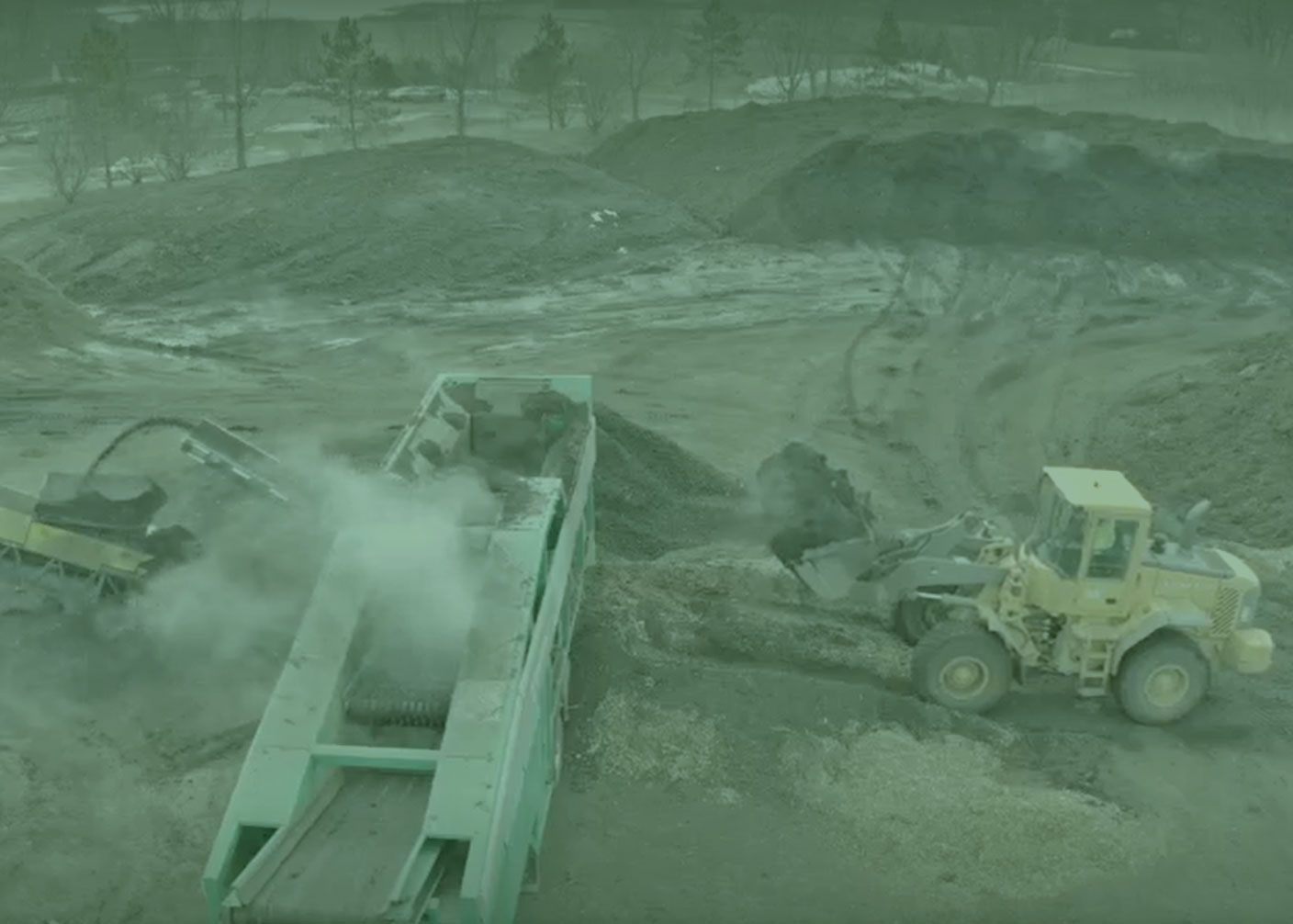 An aerial photo of The Mulch Store - Minnetrista